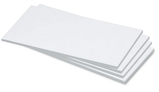 Rectangle Cards, Stick-It, 100 pieces, white